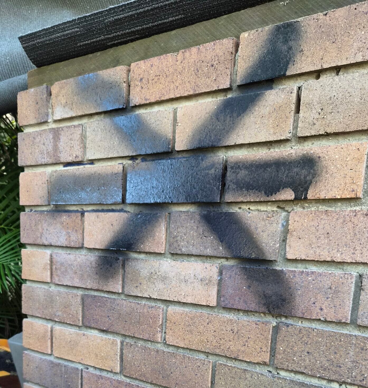 Graffiti before removal