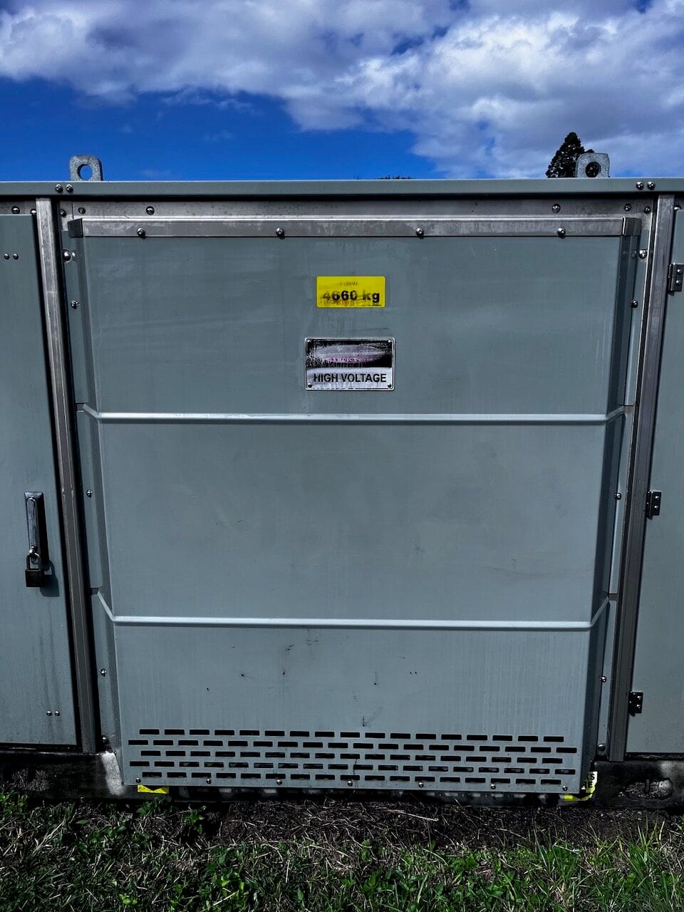 Utility cabinet after graffiti removal using Graffiti-Enz