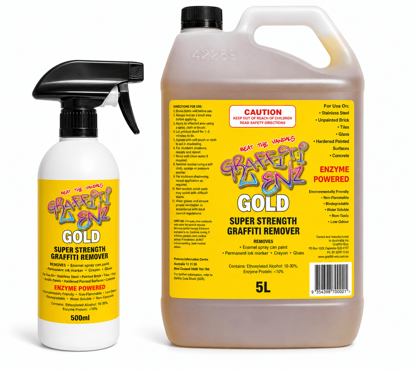 Graffiti-Enz Germ-Enz 500ml and 20L product range