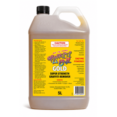 Graffiti-Enz Gold 5L super strength graffiti remover for commercial and industrial use